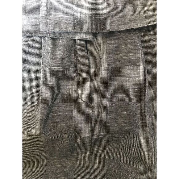 Anthropologie Cordelia Fold Over Skirt Static Print Pockets Sz 2 Black White - Picture 8 of 8